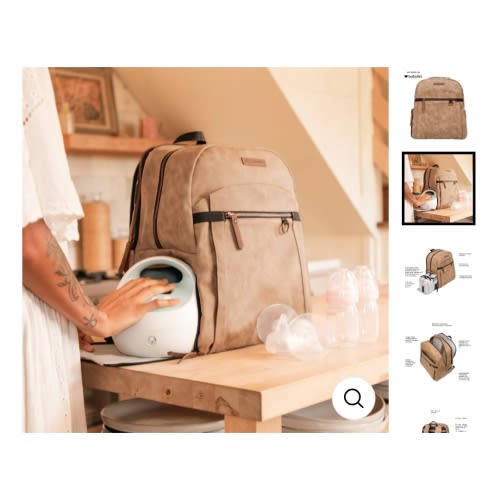 2-in-1 Provisions Breast Pump & Diaper Bag Backpack in Brioche
