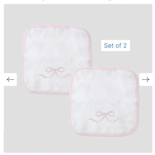 Monogrammed Baby Washcloths (pair) | Weezie Towels