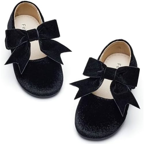 Felix & Flora Toddler Flower Girl Dress Shoes - Girl Ballet Flats Party School Shoes Wedding