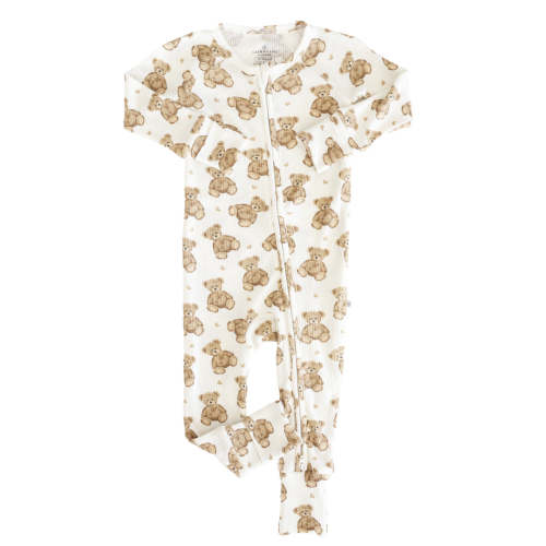 Beary Sweet Bamboo Waffle Convertible Zip Romper