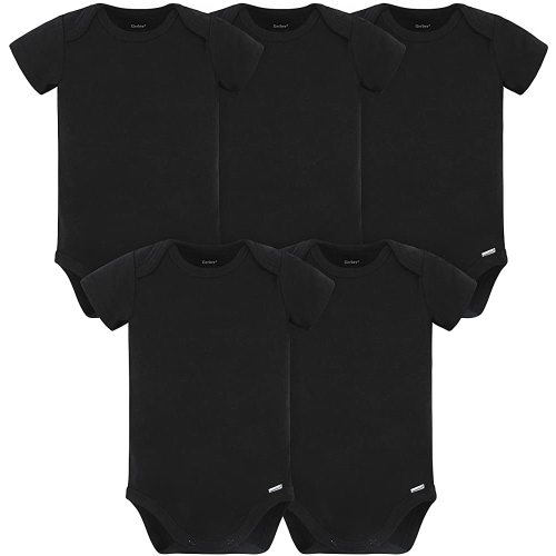 Gerber Unisex-Baby 5 Pack Onesies Multi-Packs Bundle Interlock 180 Gsm