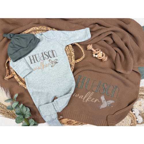 Mallard duck baby outfit, newborn coming home outfit for boy, duck baby footie