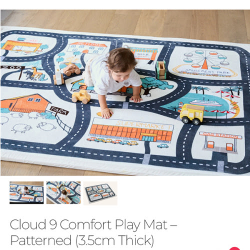 Cloud 9 Comfort Play Mat – Patterned (3.5cm Thick)