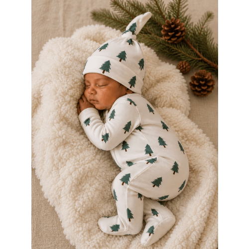 Trees / Organic Zip Footie – SpearmintLOVE