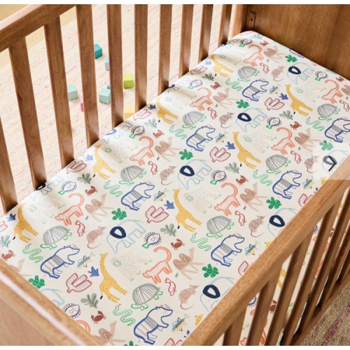 Animals Crib Fitted Sheet