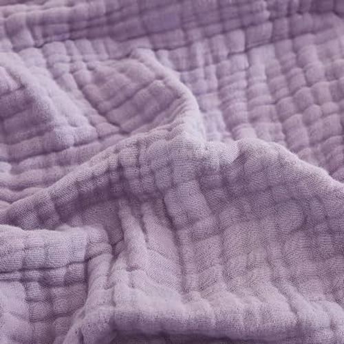 EMME Muslin Blankets for Adults Throw Blanket for Couch Breathable Gauze Soft Lightweight Airy Lavender Throw 50" x 60"