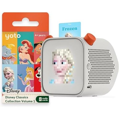 Yoto Player (3rd Gen.) + Disney Classics Bundle – Kids Bluetooth Audio Speaker, All-in-1 Screen-Free Device Plays Stories Music Podcasts Radio White Noise Thermometer Nightlight Ok-to-wake Alarm Clock