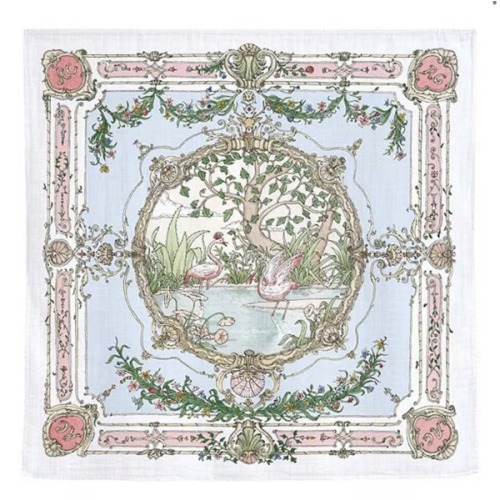 Atelier Choux Paris Baby Organic Cotton Tapestry Carre Swaddle Blanket with Gift Box