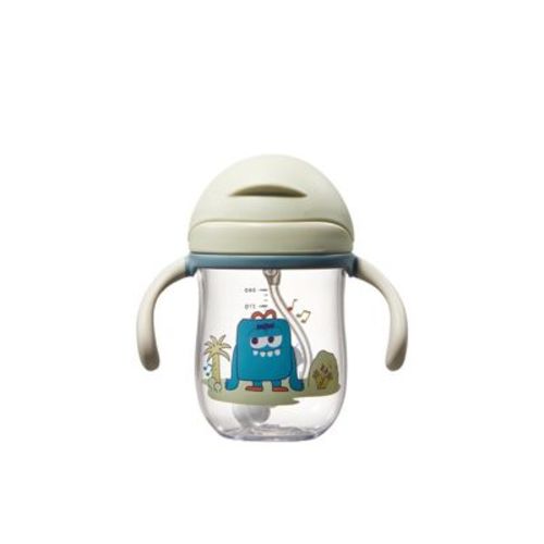 Bc Babycare Classic Baby Training Cup, with Easy Grip Handle, for Self Drinking Learning, Dishwasher Safe, BPA-Free, Tritan, Green, 1 Pack