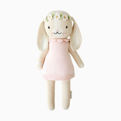 cuddle+kind Hand-Knit Doll - Hannah The Bunny -Blush, Little 13''