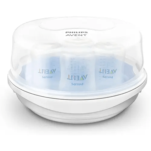 Philips AVENT Microwave Steam Sterilizer for Baby Bottles, Pacifiers, Cups and More, SCF281/05