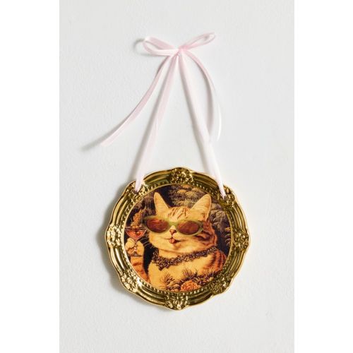 Sassy Kitty Ceramic Hanging Wall Tile