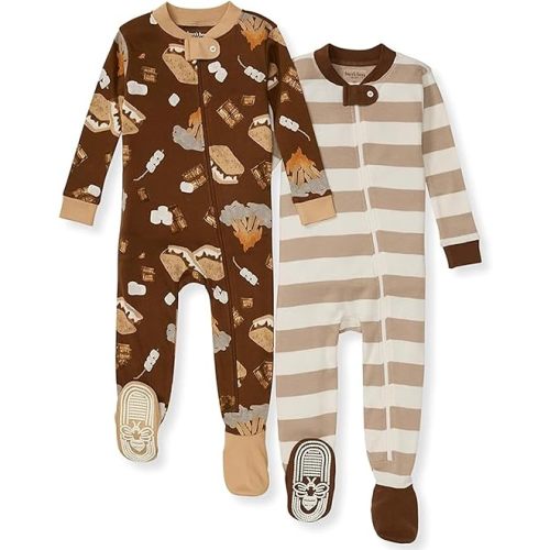 Burt's Bees Baby Baby Boys Boys Sleeper Pjs, 100% Organic Cotton, One-piece Footie, Zip Up Jumpsuit, Snug Fit Pajamas