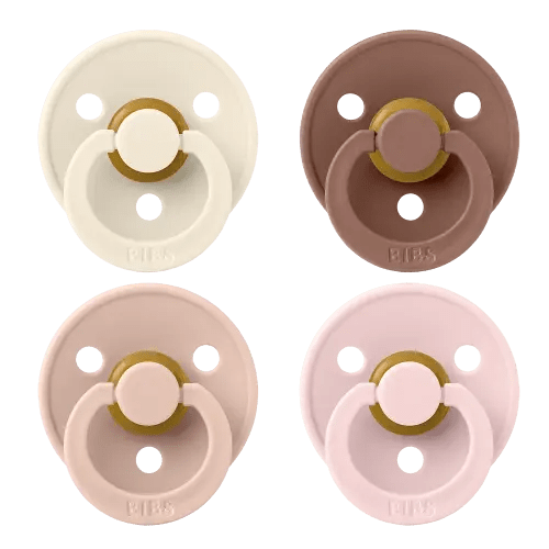 Colour Pacifiers 4 Pack - Ivory/Blush/Woodchuck/Blossom