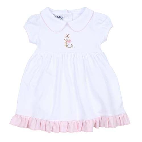 Vintage Bunny Collared Dress Set - Pink