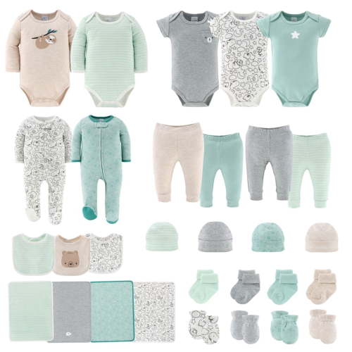 Free Shipping! The Peanutshell Baby Clothes 30-Piece Layette Set with Bodysuits Sleepers Hats Socks and Accessories