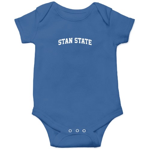 Stan-State-Vintage-College-Arch-Retro-Athletic-Sports-T-Shirt Onesies Kids's Short Sleeve Onesie 12M Royal sold by Kaleyn Wisozk | SKU 1638852926 | Printerval
