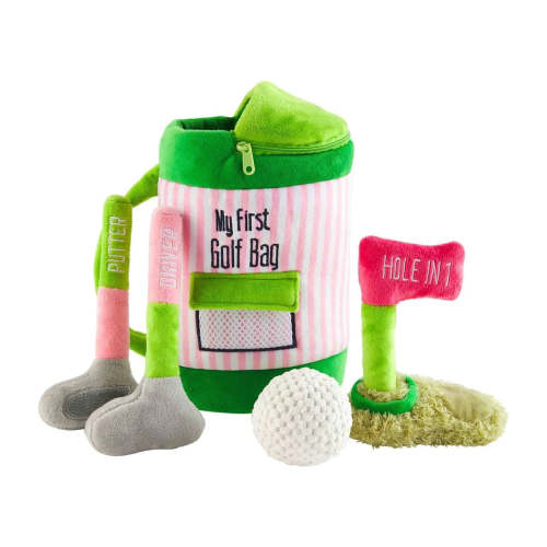 Pink/Green My First Golf Bag Plush Set