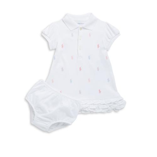 Polo Ralph Lauren Baby Girl's Ruffled Polo Dress & Bloomers Set | Saks Fifth Avenue