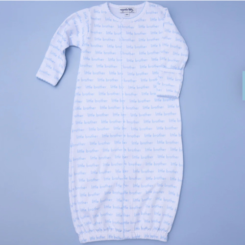 Magnolia Baby Boy Little Brother Print Converter - Pima Cotton