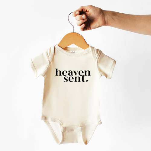 Heaven Sent Graphic Bodysuit | Natural