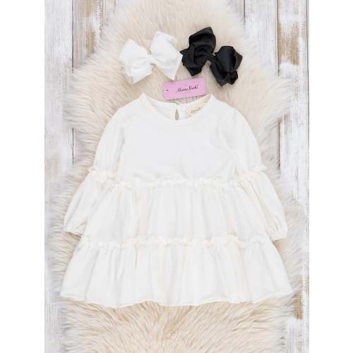 Cotton Ruffle Tunic - White