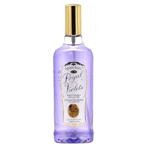 Royal Violets Baby Cologne with Aloe Vera for Baby Sensitive Skin, Relaxing Aroma, 7.6 Fl Oz Spray Plastic Bottle