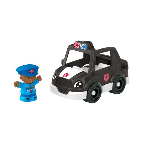 Fisher-Price Little People Police Car, Push-Along Toy Vehicle & Figure for Toddlers & Kids