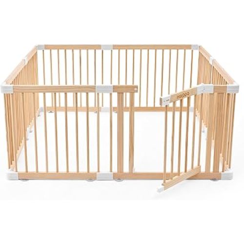 HARPPA Grovi Wooden Playpen, Play Yard, Playpen for Babies and Toddlers