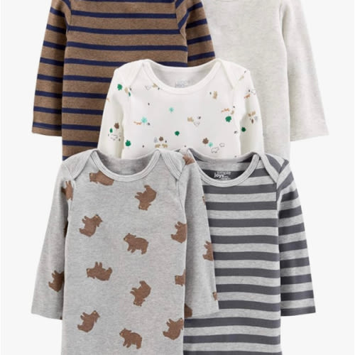 Simple Joys by Carter's Baby-Boys Long-Sleeve Bodysuit Pack of 5Bodysuit