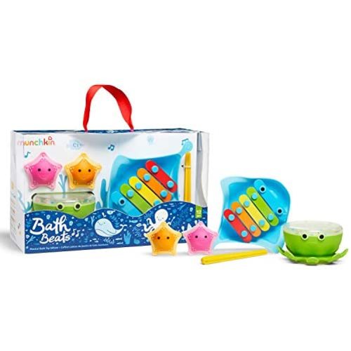 Munchkin Bath Beats Musical Bath Toy Gift Set, Includes Xylophone, Bath Drum & Shakers
