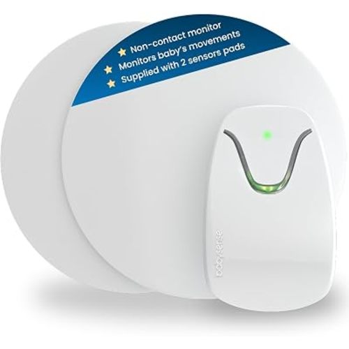 Babysense 7 Baby Sleep Movement Monitor for Newborn and Infants, No WiFi, Non Wearable, Non Contact Monitor with 2 Under-Mattress Sensors for Full Crib Coverage