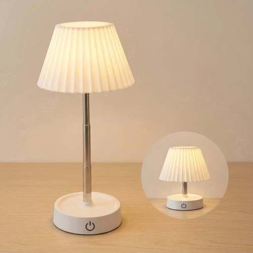 DAYBETTER Scalable Table Lamp, Dimmable Warm White Lamps with Adjustable Height, Portable Wireless Night Light for Bedroom, Dormitory
