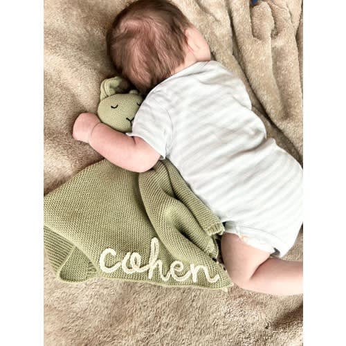 Hand Embroidered Baby Lovey Keepsake