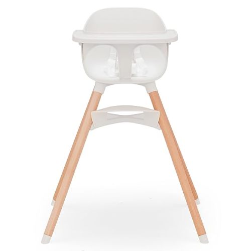 Lalo The Chair Convertible 3-in-1 High Chair for Babies & Toddlers, Dishwasher Safe Tray, Adjustable Footrest, Coconut