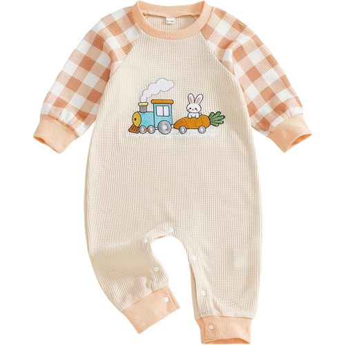 BemeyourBBs Newborn Baby Boy Fall Winter Clothes Long Sleeve Romper Jumpsuit Cute Infant One Piece Outfit