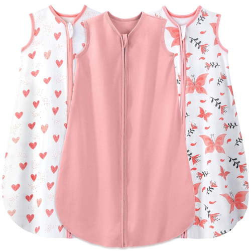 Yoofoss Baby Sleep Sack 6-12 Months Baby Wearable Blanket 100% Cotton 2-Way Zipper TOG 0.5 Toddler Sleeping Sack, Lightweight Sleep Sacks for Babies(Medium)