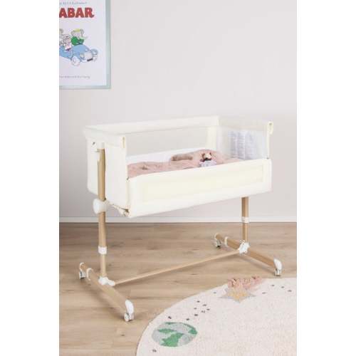 Köp Beemoo CARE Calm Bedside Crib, Nature/White