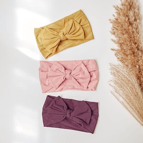 Prohouse 16PCS Baby Nylon Headbands Hairbands Hair Bow Elastics for Baby Girls Newborn Infant Toddlers Kids