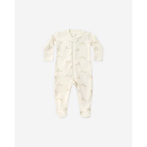 Zip Long Sleeve Sleeper Footie || Bunnies – Quincy Mae