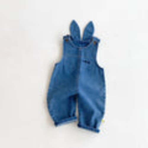 Hop & Play Denim Bunny Jumpsuit – Cute Baby Overalls with Ears & Pom Pom Tail – Danny and Sarah