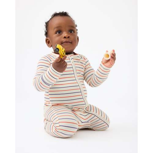 Bamboo Baby Pajamas | Pencil Stripe - Kindred Bravely