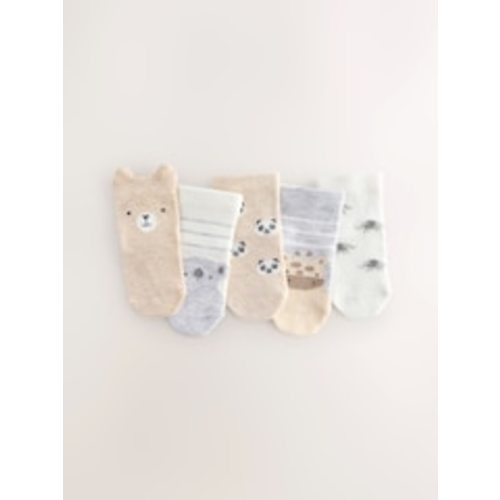 Buy Neutral Baby Socks 5 Pack from Next Australia