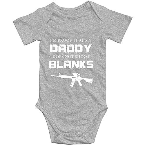 I'm Proof Daddy Does Not Shoot Blanks - Rock - Funny Cute Infant Creeper, One-Piece Baby Bodysuit 0-24 Months