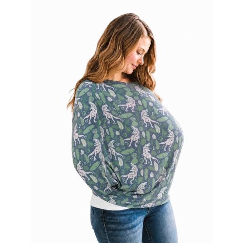 Copper Pearl Nursing Cover for Breastfeeding – Multi-Use Baby Car Seat Cover, Stroller Cover & Breast Feeding Cover Up for Women, Stretchy Breathable High Quality Cover for Boy or Girl, Oat
