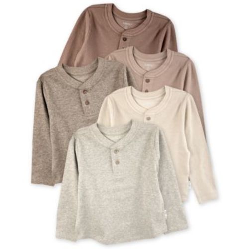 Baby Boys' Payton Waffle Henley T-Shirt, 5-Pack