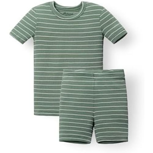 AVAUMA Stripe Pattern Baby Boys Girls Pajama Set Kids Toddler Snug fit Ribbed Sleepwear pjs for Daily Life Style