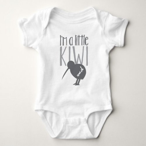I'm a little kiwi with cute New Zealand bird Baby Bodysuit | Zazzle