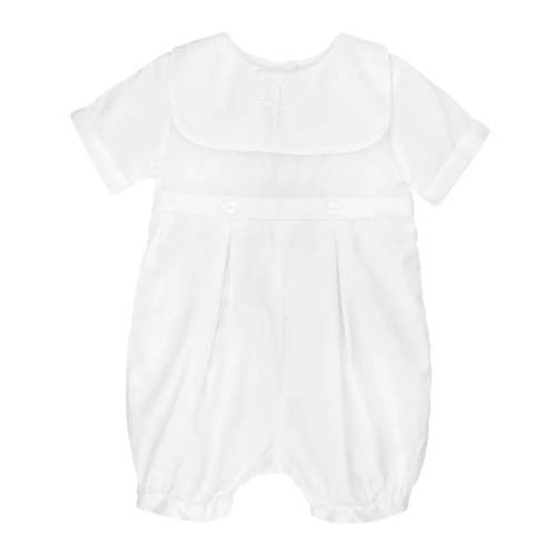 Embroidered Cross Christening Romper – The Silly Goose Children’s Shop