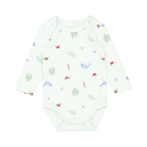 Light Green Baby Long Sleeve Cotton Interlock Bodysuit | Best&Less™ Online